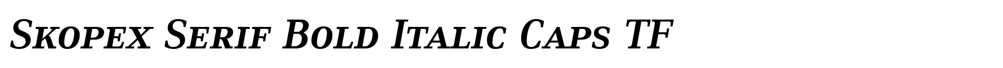 Skopex Serif Bold Italic Caps TF image